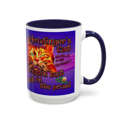 schrodinger's cat - Accent Mug (purple-pink wave)