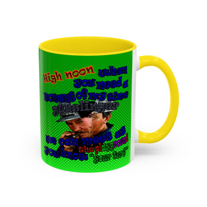 high noon - Accent Mug (logo green)