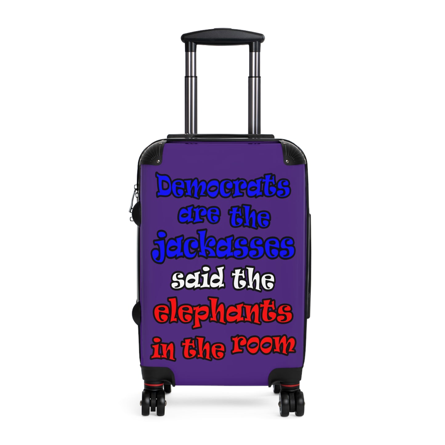 donkeys and elephants - Suitcase (purple)