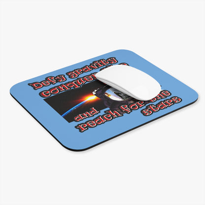 defy conquer reach - Mouse Pad (Rectangle) (light blue)