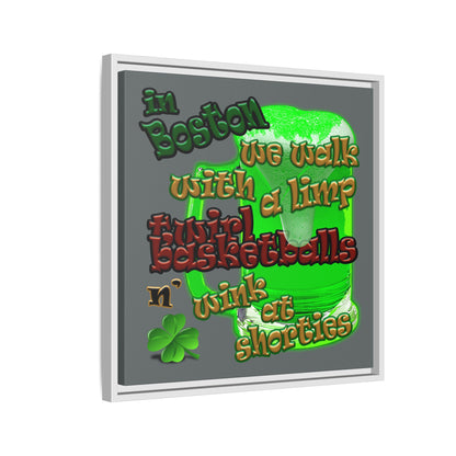 celtics logo - framed canvas art (dark grey)
