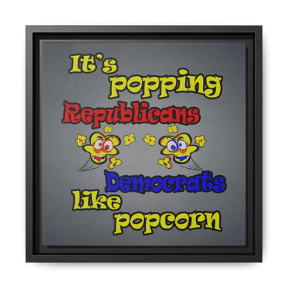 popping like popcorn - framed canvas art (grey-light grey)