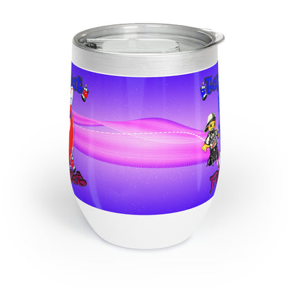 tag that - Chill Wine Tumbler (purple-pink wave)