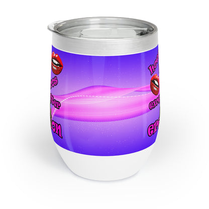 hoes b4 bros - Chill Wine Tumbler (purple-pink wave)