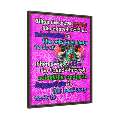 doggystyle - framed canvas art (pink swirl)
