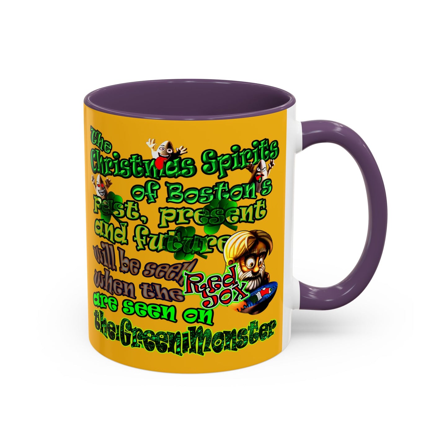 christmas spirits of boston - Accent Mug (yellow)