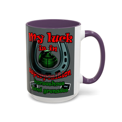 my luck - Accent Mug (dark grey)