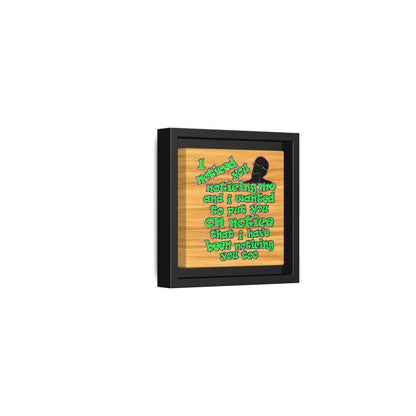 noticed you noticing - framed canvas art (butterscotch wood finish)