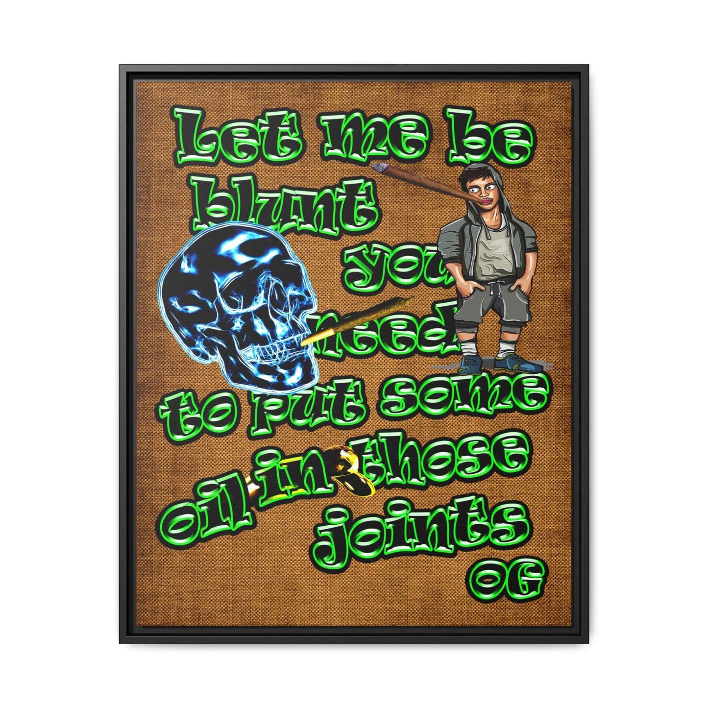 og - framed canvas art (brown papyrus)