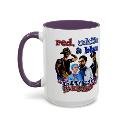 rw&b lives matter - Accent Mug (white)