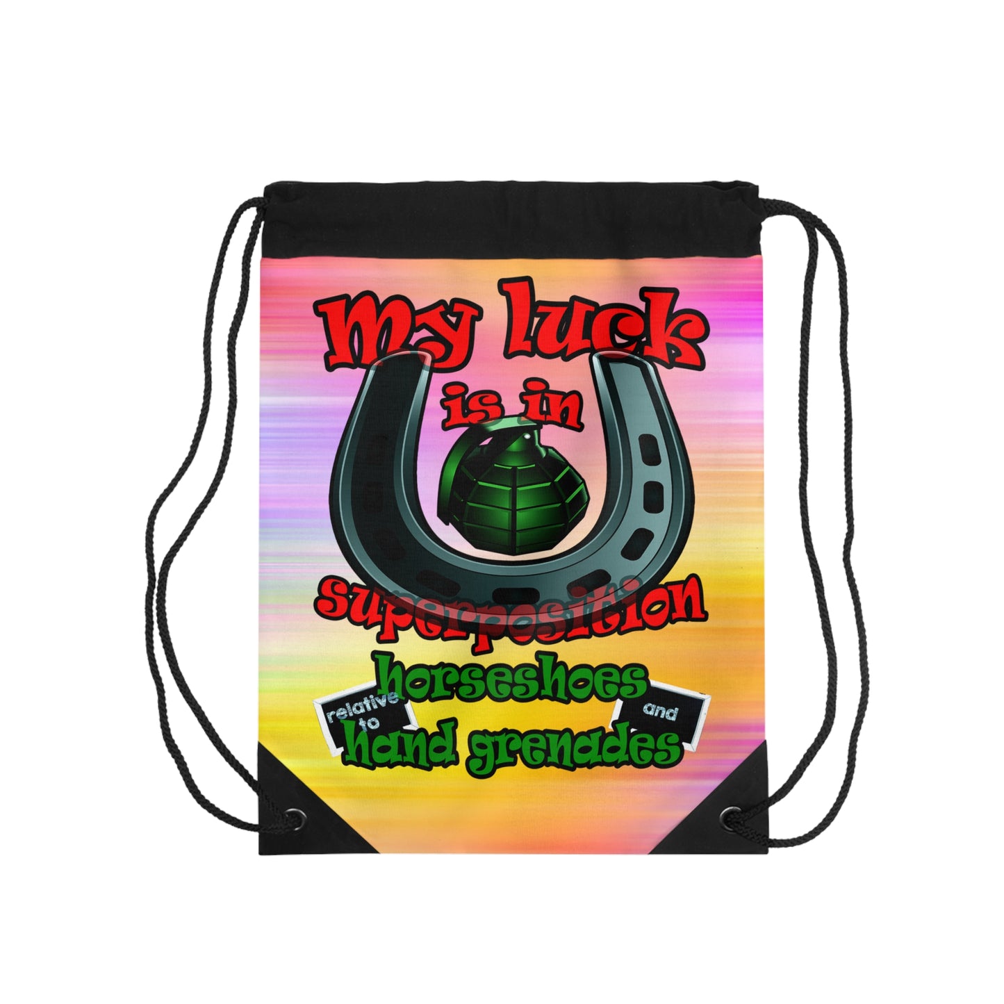 my luck - Drawstring Bag (color blur)