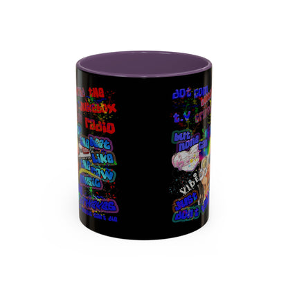 drop the beat - Accent Mug (black)