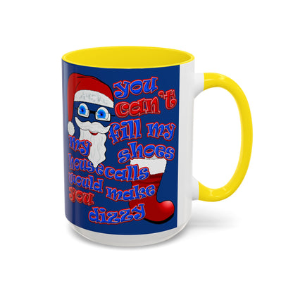 santa's shoes - Accent Mug (dark blue)