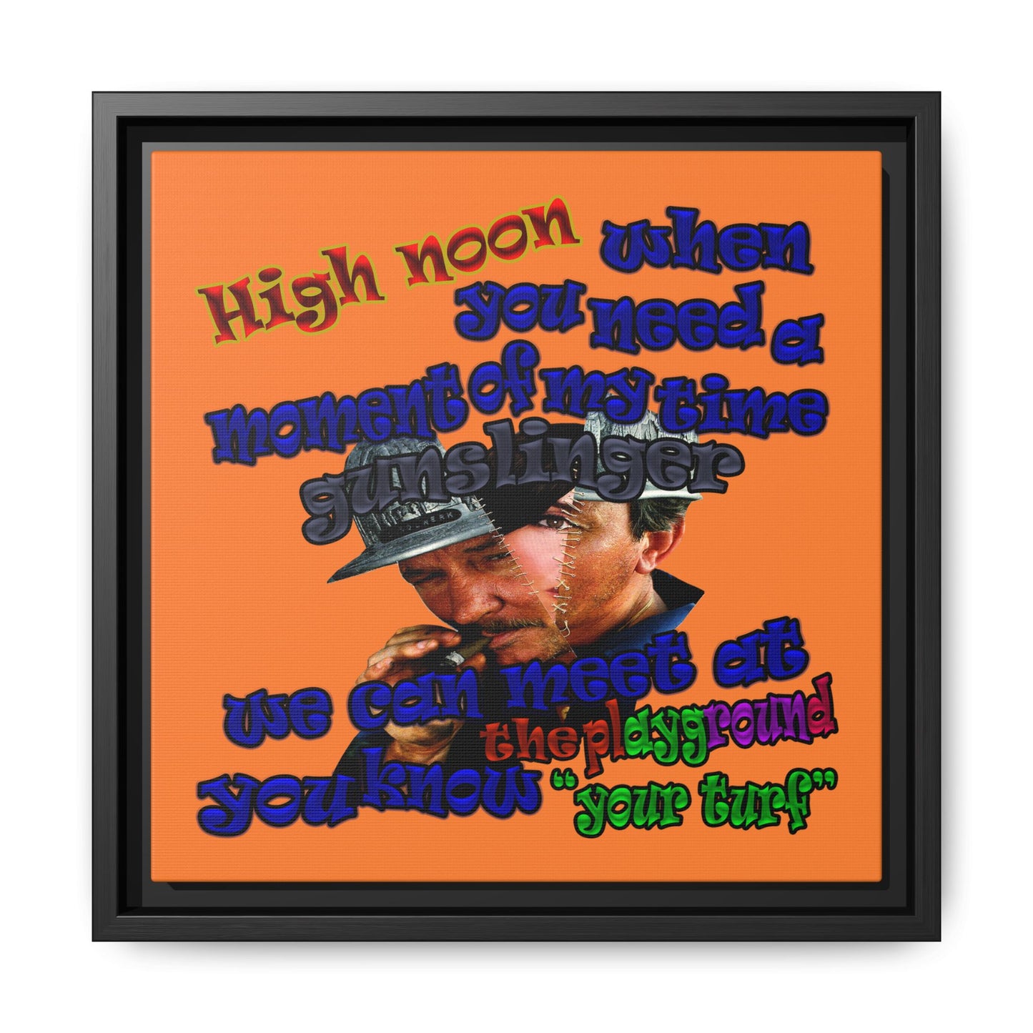high noon - framed canvas art (crusta)