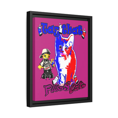 tag that - framed canvas art (pink)