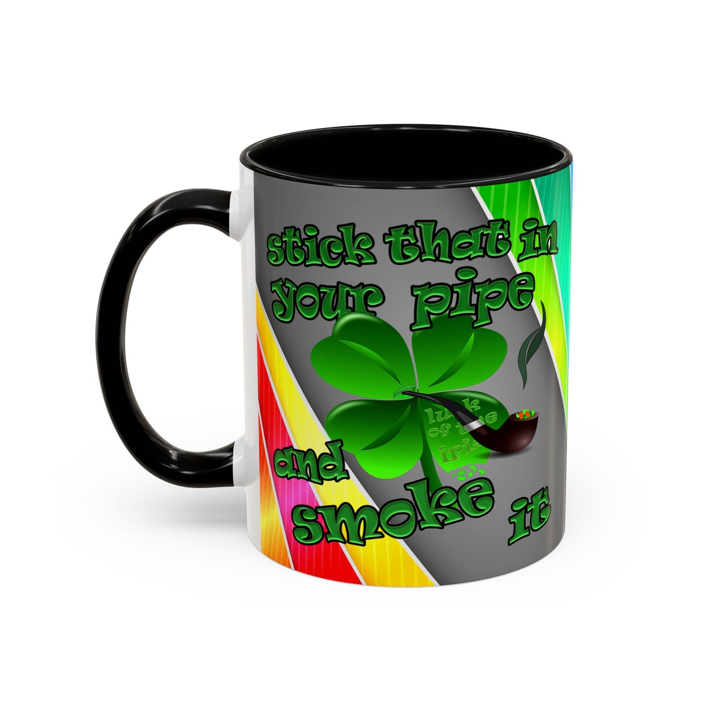 celtics logo - Accent Mug (rainbow split)