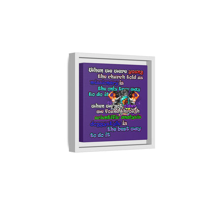 doggystyle - framed canvas art (purple)