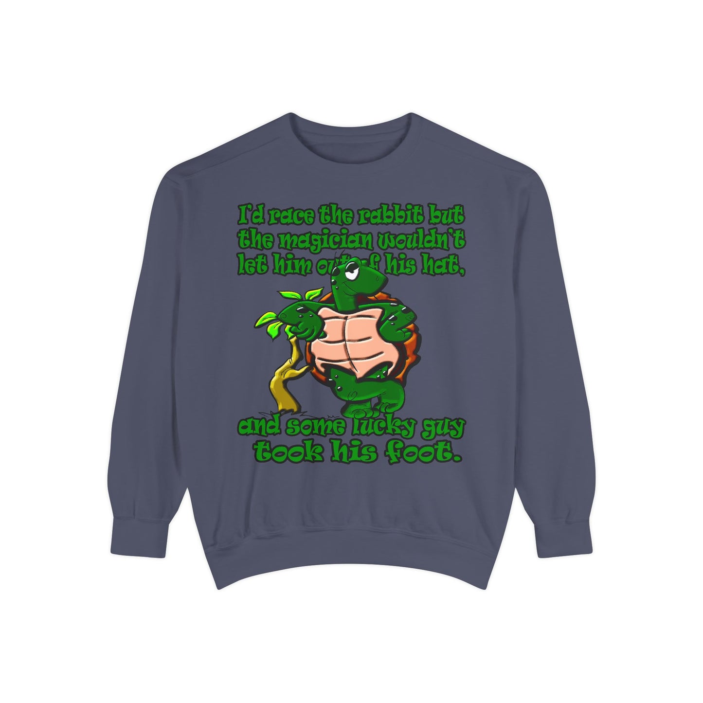 turtle race - Unisex Garment-Dyed Sweatshirt