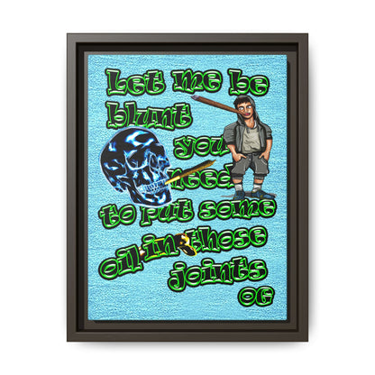 og - framed canvas art (faded blue)