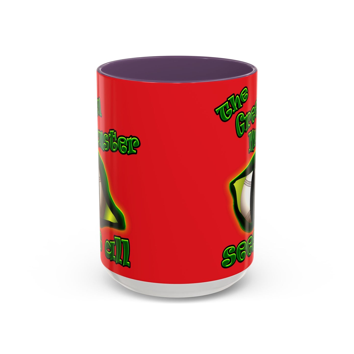 green monster - Accent Mug (red)