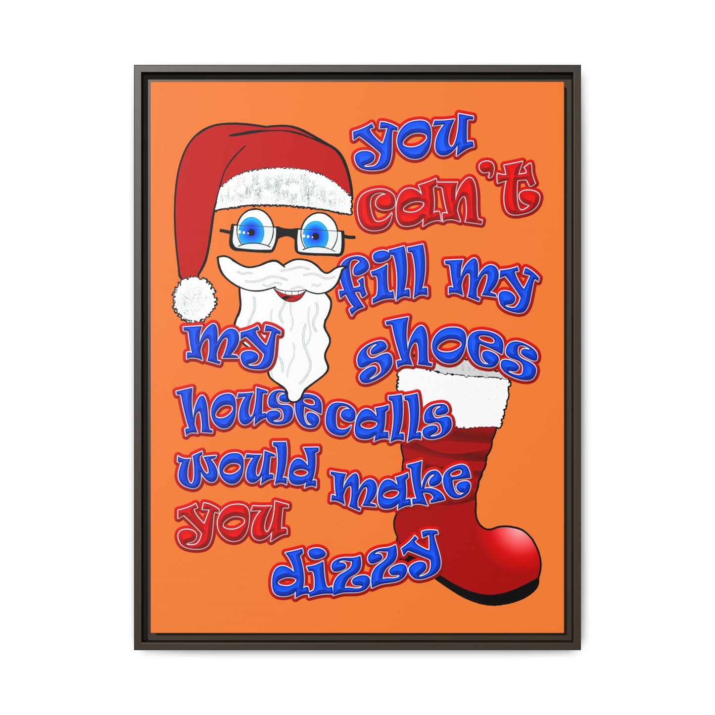 santa's shoes - framed canvas art (crusta)