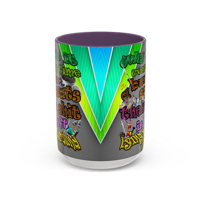 the bum's shit - Accent Mug (rainbow split)