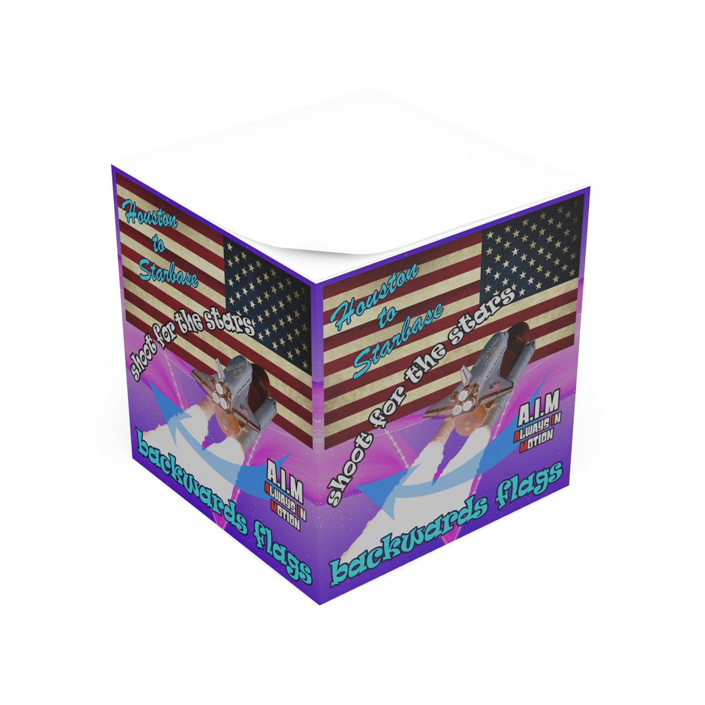 shoot for the stars - note cube (purple-pink wave)