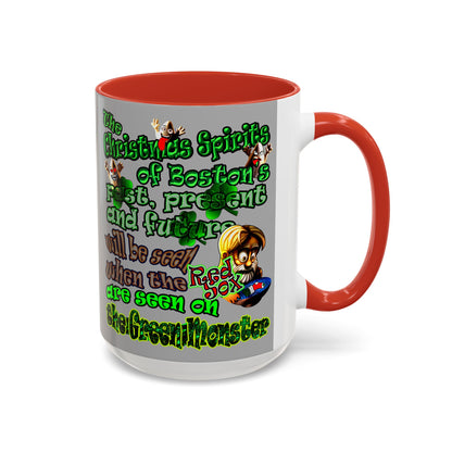 christmas spirits of boston - Accent Mug (light grey)