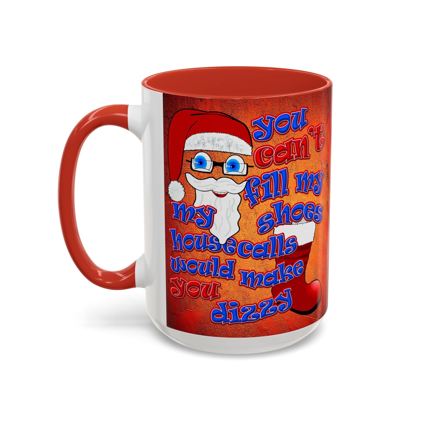santa's shoes - Accent Mug (burnt orange)