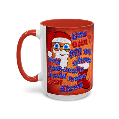 santa's shoes - Accent Mug (burnt orange)