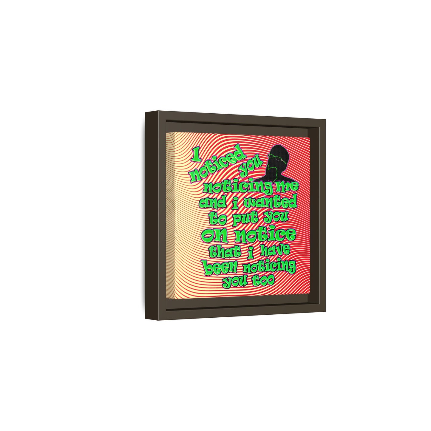 noticed you noticing - framed canvas art (yellow-orange wave)