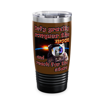 defy conquer reach - Ringneck Tumbler, 20oz (brown)