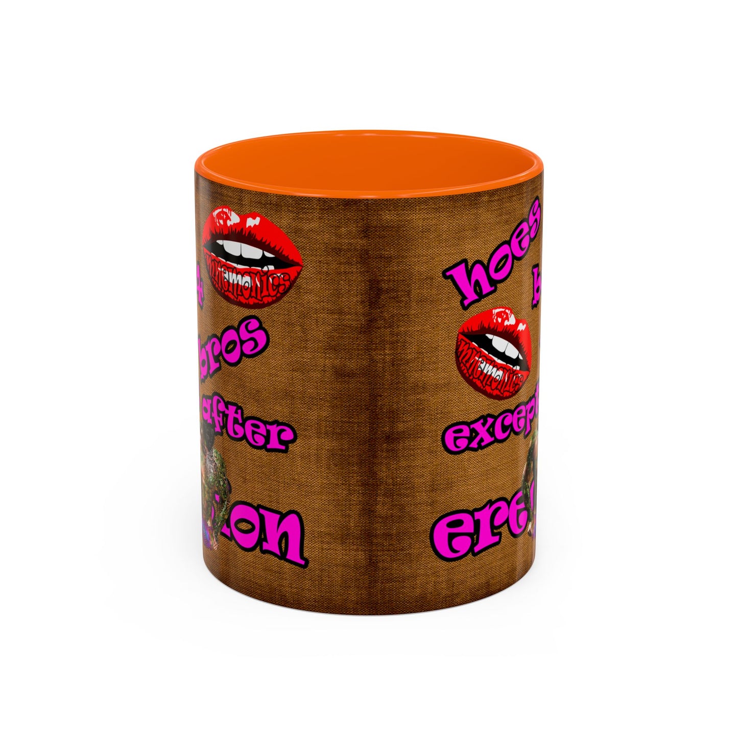hoes b4 bros - Accent Mug (brown papyrus)