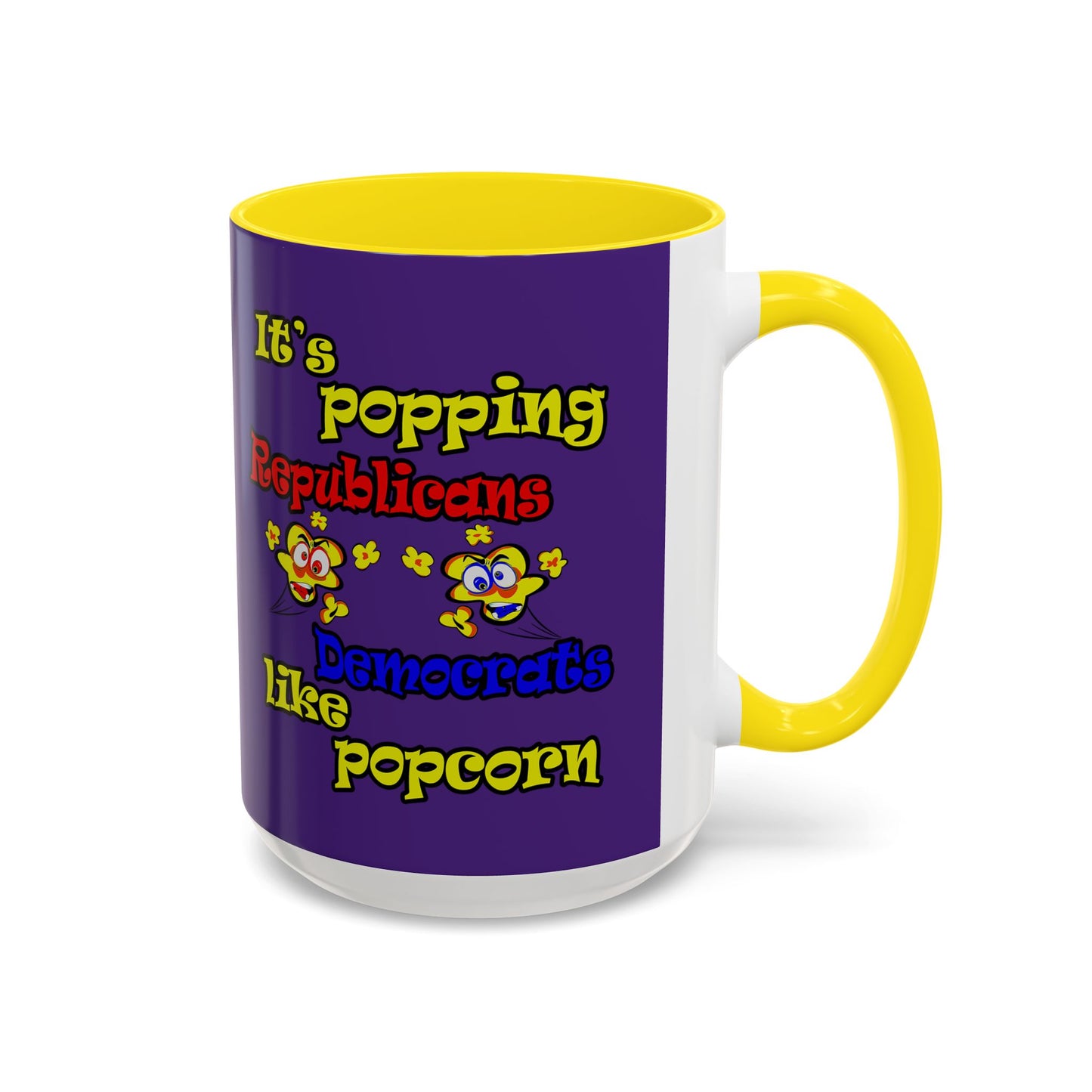 popping like popcorn - Accent Mug (purple)