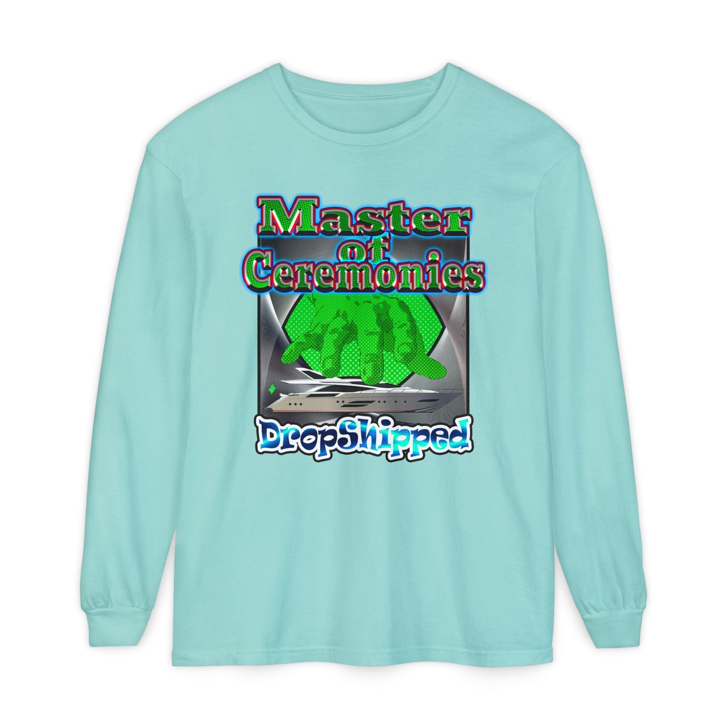 logo - Unisex Garment-dyed Long Sleeve T-Shirt