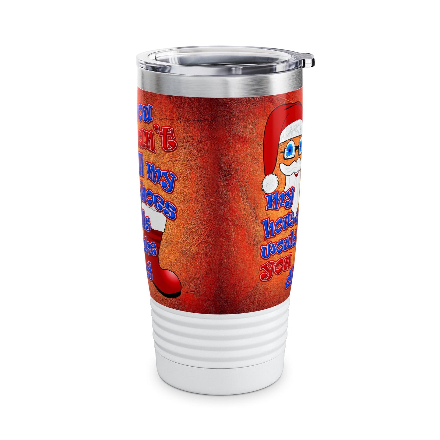 santa's shoes - Ringneck Tumbler, 20oz (burnt orange)