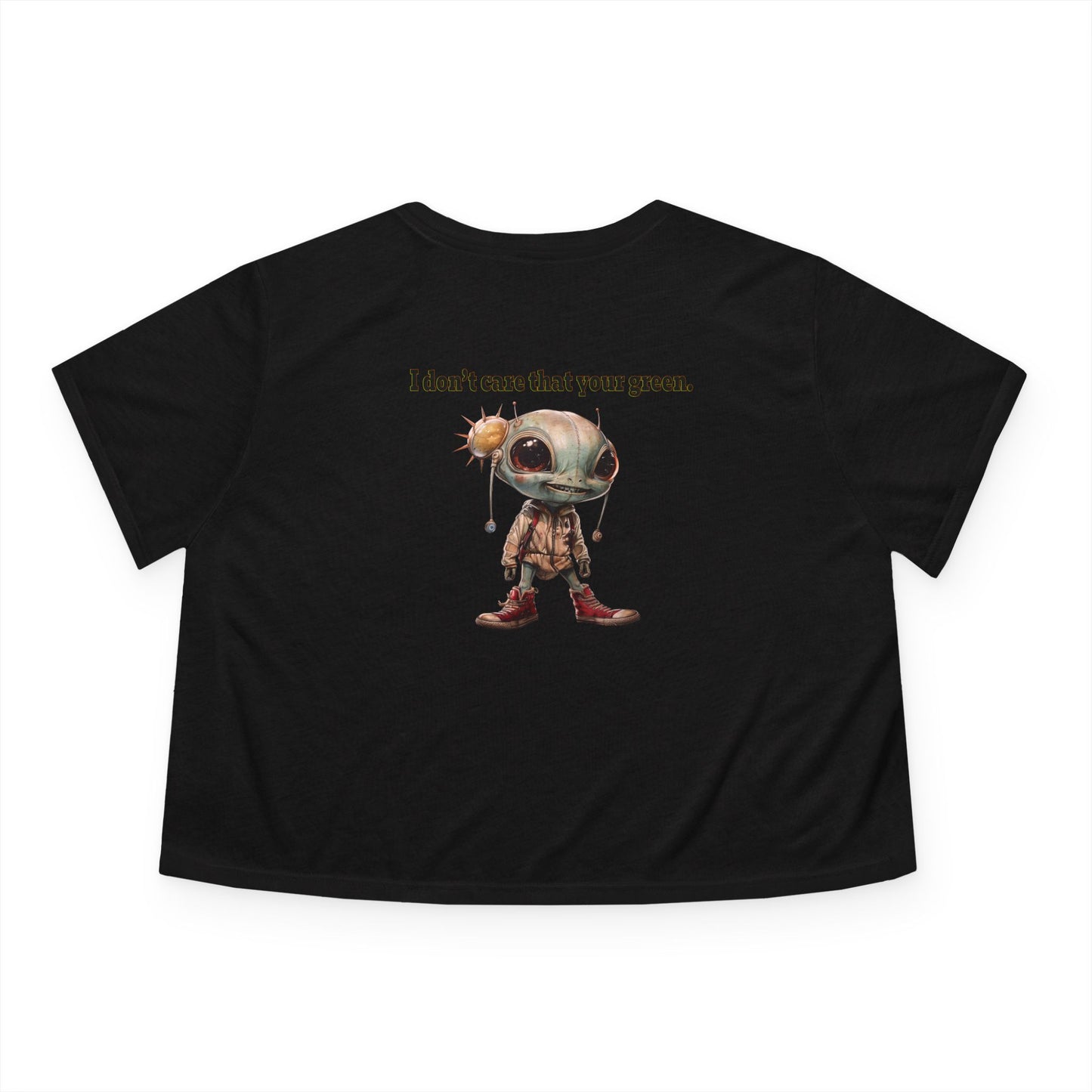 I don't care that your grey - Women's Flowy Cropped Tee