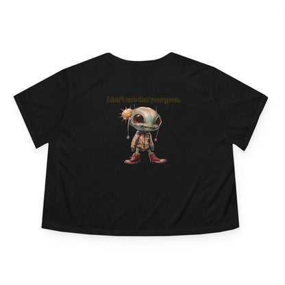I don't care that your grey - Women's Flowy Cropped Tee