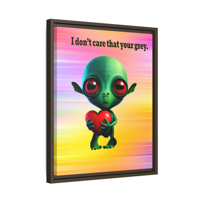 I don't care that your grey - framed canvas art (color blur)