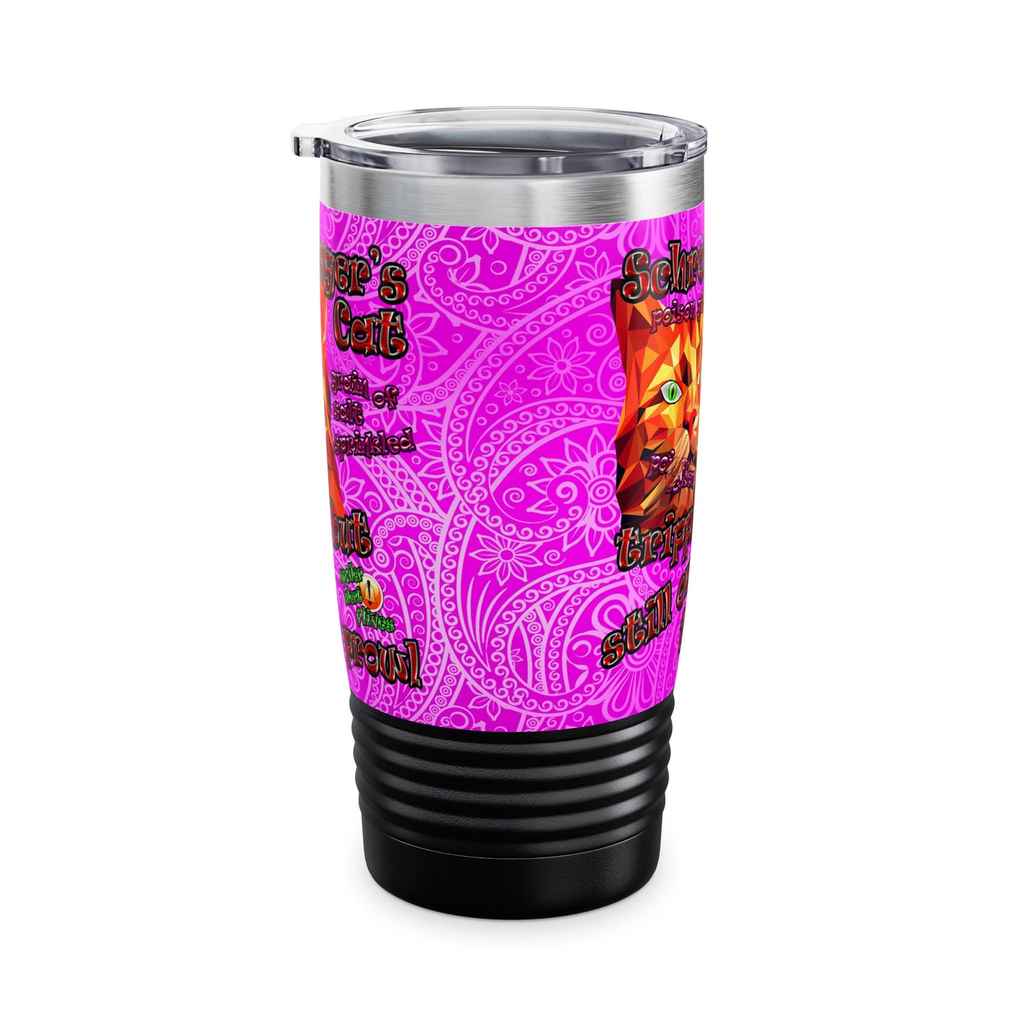 schrodinger's cat - Ringneck Tumbler, 20oz (pink swirl)
