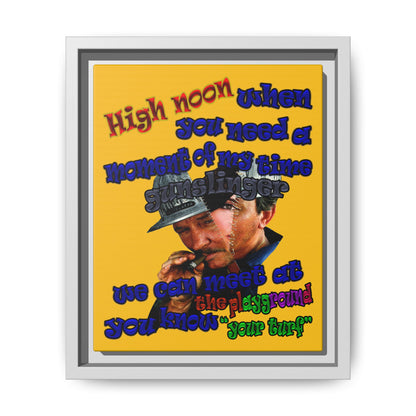 high noon - framed canvas art (yellow)