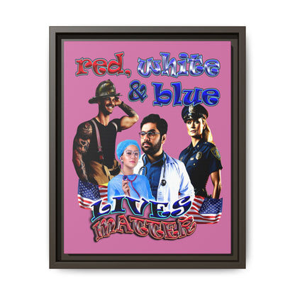 rw&b lives matter - framed canvas art (light pink)