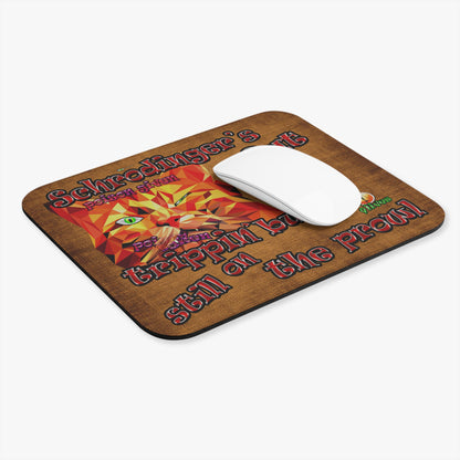 schrodinger's cat - Mouse Pad (Rectangle) (brown papyrus)