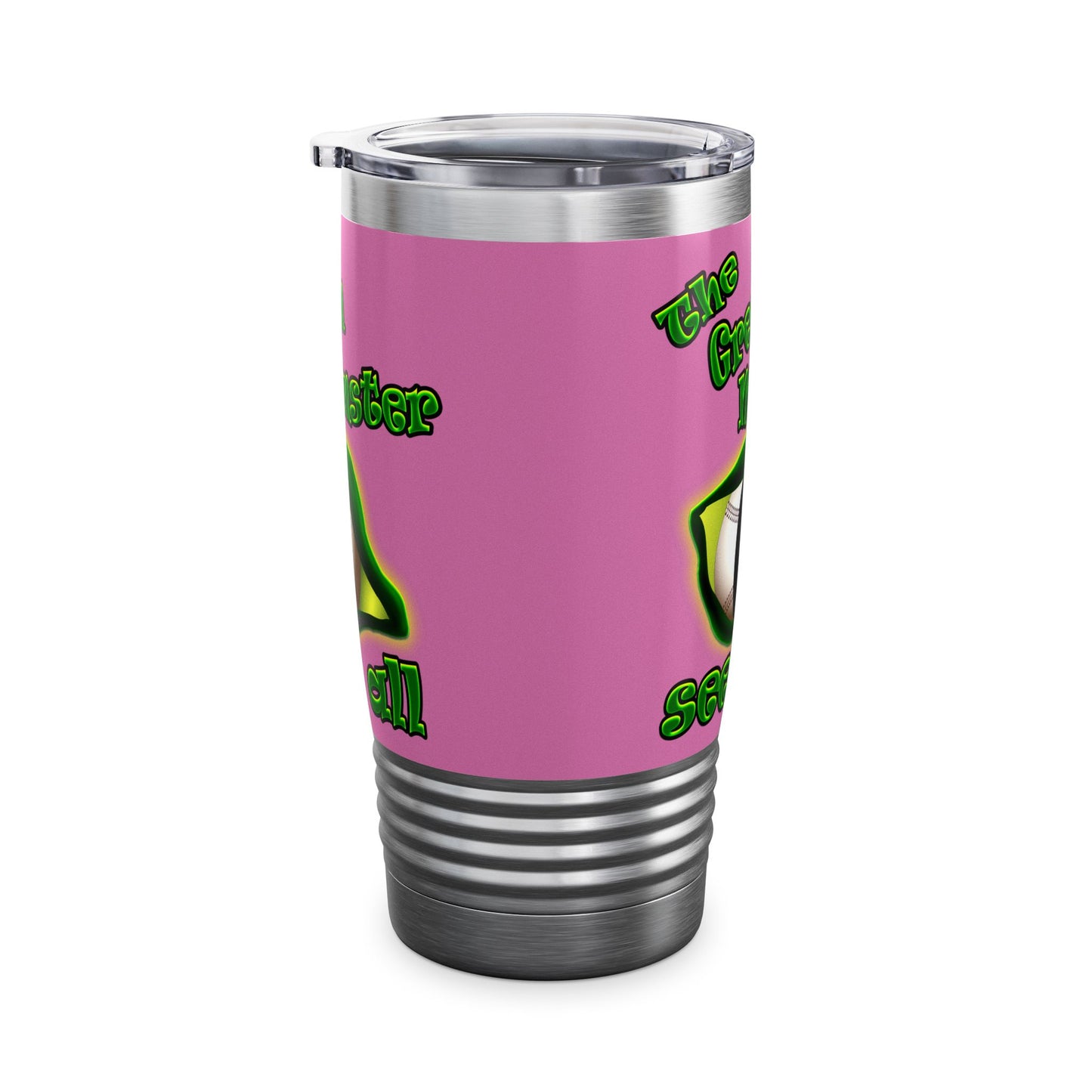 green monster - Ringneck Tumbler, 20oz (light pink)