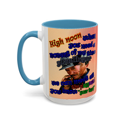 high noon - Accent Mug (yellow-orange wave)