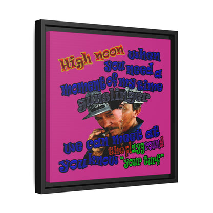 high noon - framed canvas art (pink)