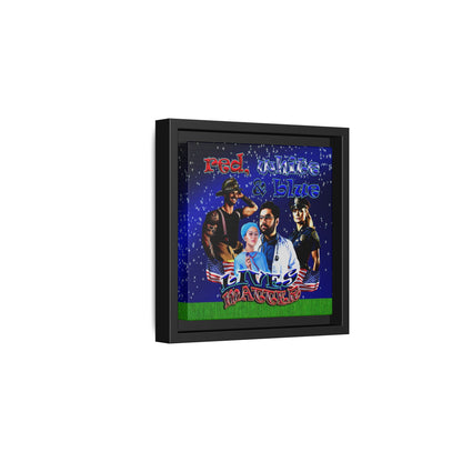 rw&b lives matter - framed canvas art ('snoops' background)