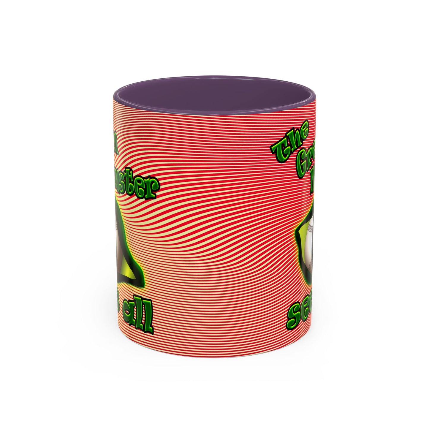 green monster - Accent Mug (yellow-orange wave)