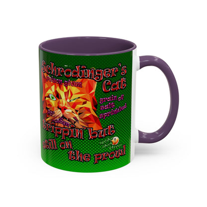 schrodinger's cat - Accent Mug (logo green)