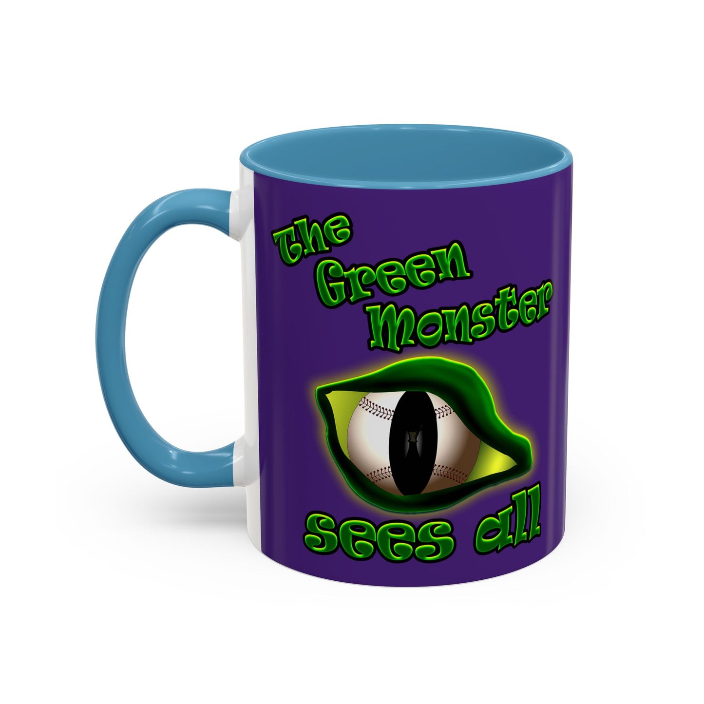 green monster - Accent Mug (purple)